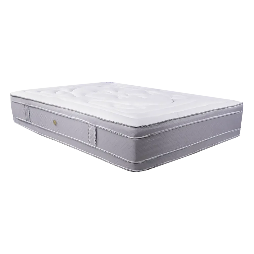 Colchón Duraflex Euro-Top en vista lateral, mostrando su diseño ergonómico y acolchado de alta calidad.