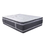Vista completa del colchón Duraflex con diseño ergonómico y pillow-top de doble cara.