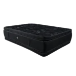 Colchón premium negro con diseño ergonómico y pillow-top de doble cara.
