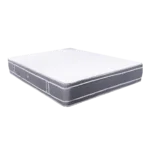 Colchón Mercurio tamaño Queen con diseño elegante en tonos gris y blanco.