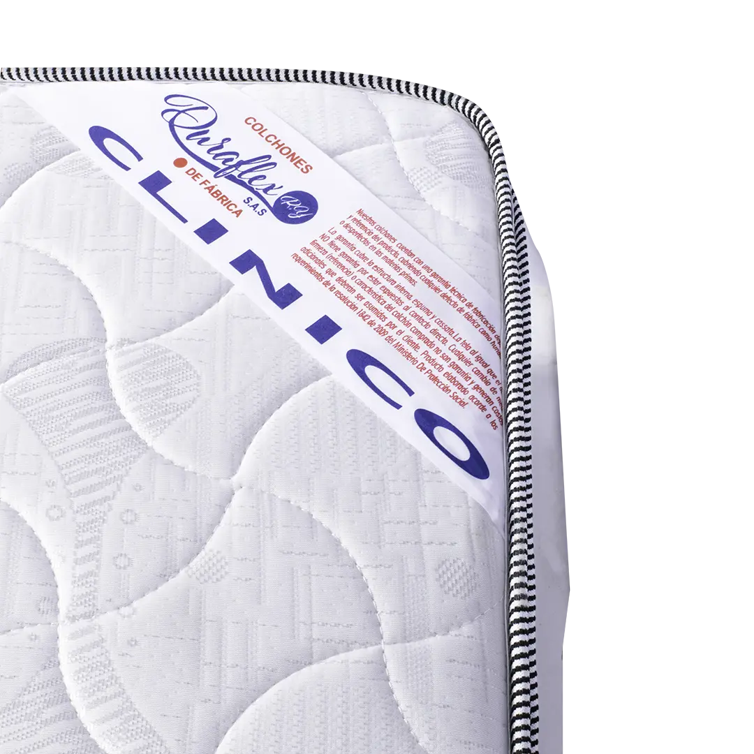 Etiqueta superior del Colchón Mercurio resaltando especificaciones técnicas