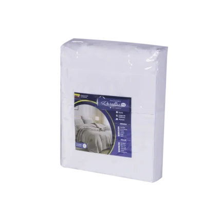 Sábanas blancas y grises del Juego de Sábanas Master, mostrando la textura suave y aterciopelada de los materiales.