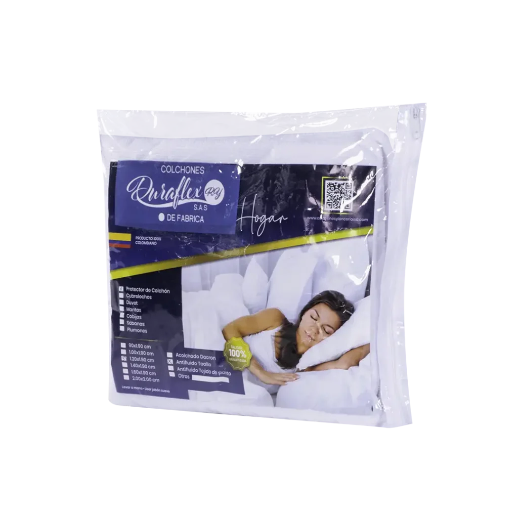 Protector Acolchado Terry colocado sobre colchón, mostrando su ajuste perfecto y diseño suave.