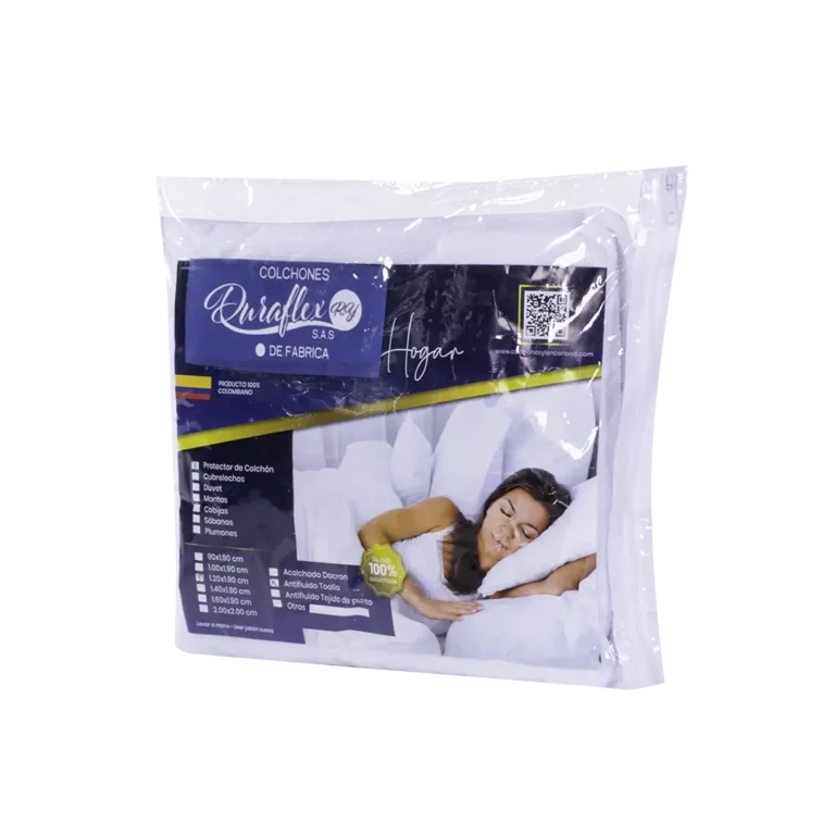 Protector Acolchado Terry colocado sobre colchón, mostrando su ajuste perfecto y diseño suave.