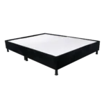 Base de cama dividida en color negro, vista desde un ángulo superior.